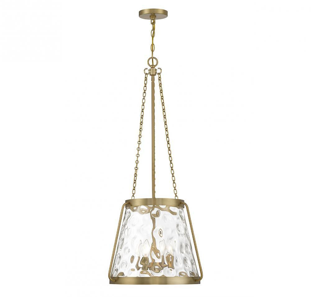 Savoy House Crawford 4-Light Pendant Warm Brass
