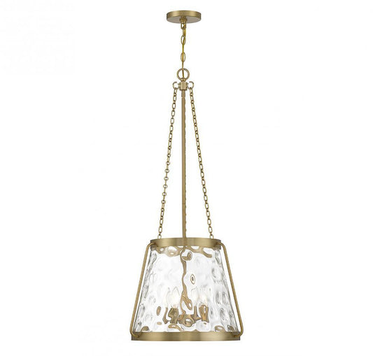 Savoy House Crawford 4-Light Pendant Warm Brass