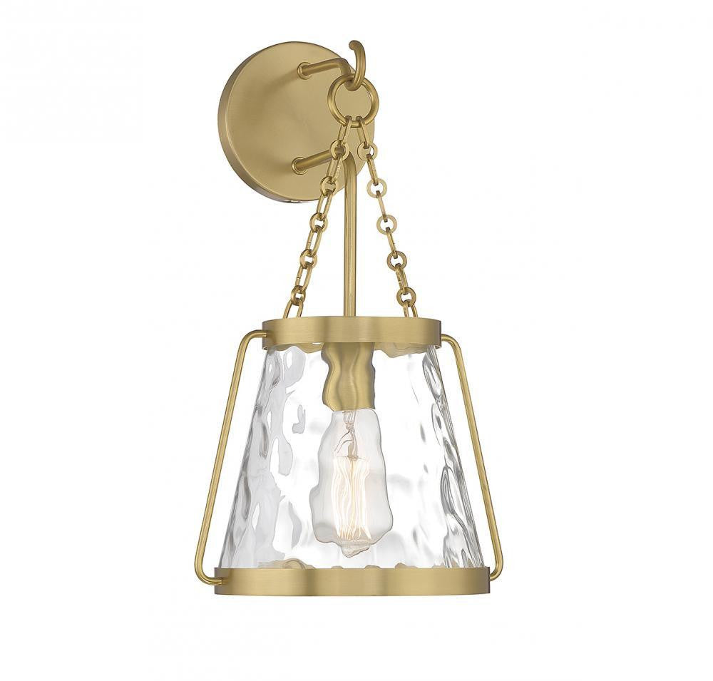 Savoy House Crawford Wall Sconce Warm Brass