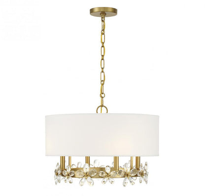 Savoy House Dahlia 21-in Pendant Warm Brass