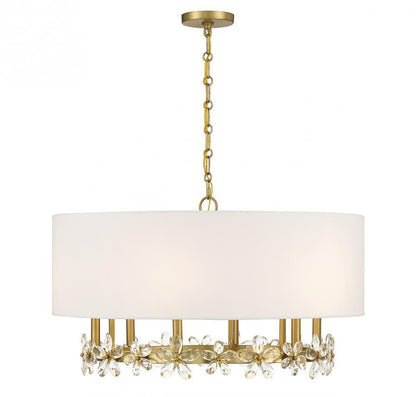 Savoy House Dahlia 30-in Pendant Warm Brass