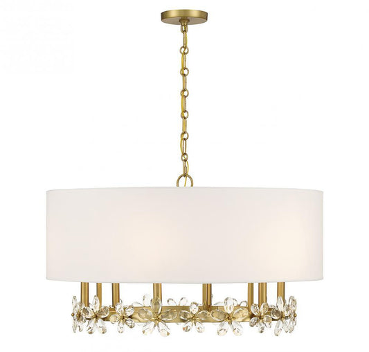 Savoy House Dahlia 30-in Pendant Warm Brass