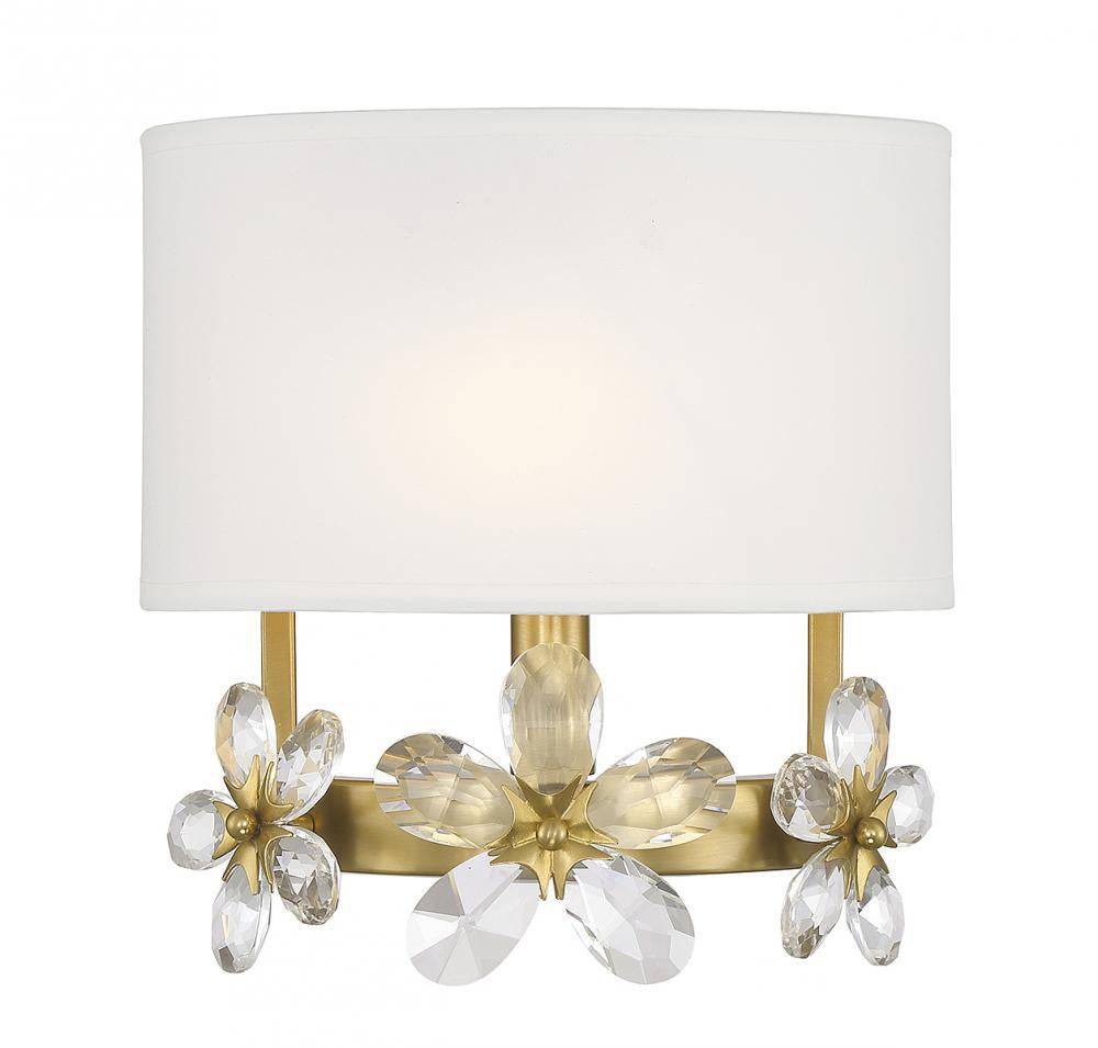 Savoy House Dahlia Wall Sconce Warm Brass
