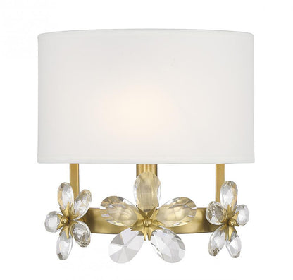 Savoy House Dahlia Wall Sconce Warm Brass