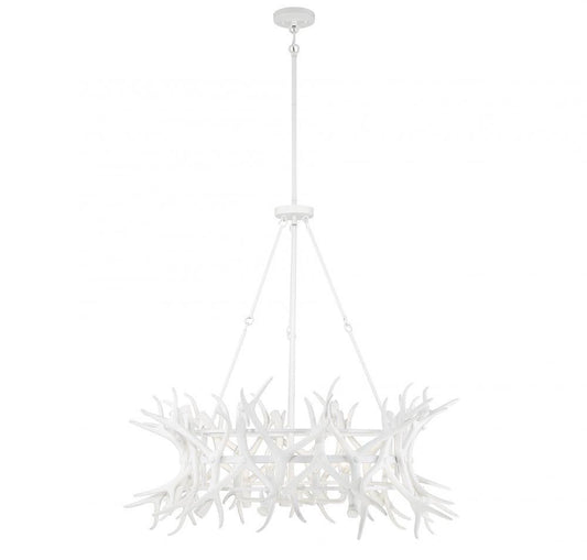 Savoy House Daniels Chandelier, 8-Light, Matte White, 40"W (1-1760-8-80 AHXVM)