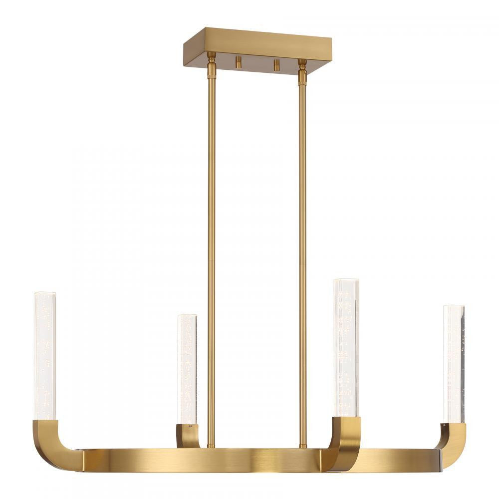 Savoy House Del Mar 4-Light LED Chandelier Warm Brass