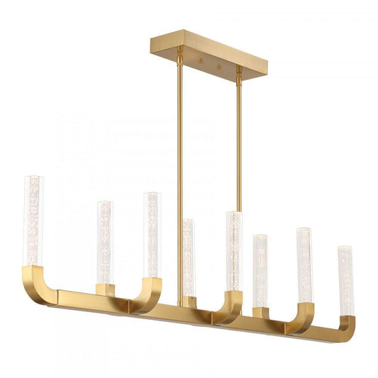 Savoy House Del Mar 8-Light LED Linear Chandelier Warm Brass