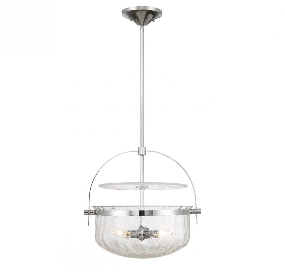Savoy House Denmar 4-Light Convertible Semi-Flush or Pendant Polished Chrome