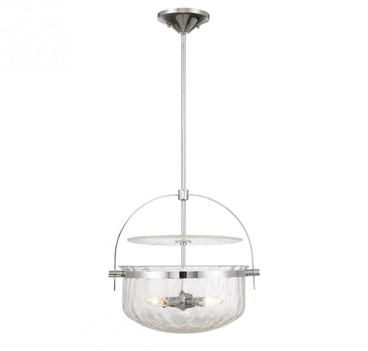 Savoy House Denmar 4-Light Convertible Semi-Flush or Pendant Polished Chrome