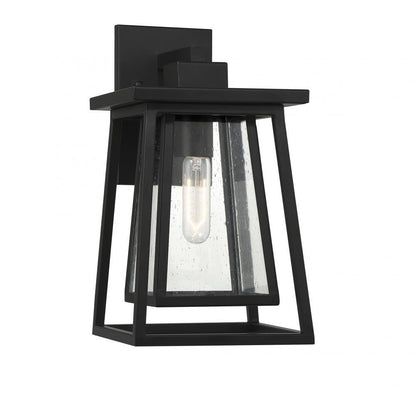 Savoy House Denver 15-in Outdoor Wall Lantern Matte Black
