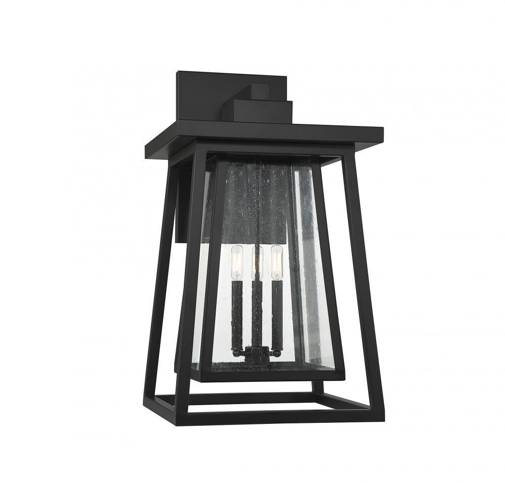 Savoy House Denver 3-Light Outdoor Wall Lantern Matte Black