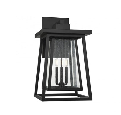 Savoy House Denver 3-Light Outdoor Wall Lantern Matte Black