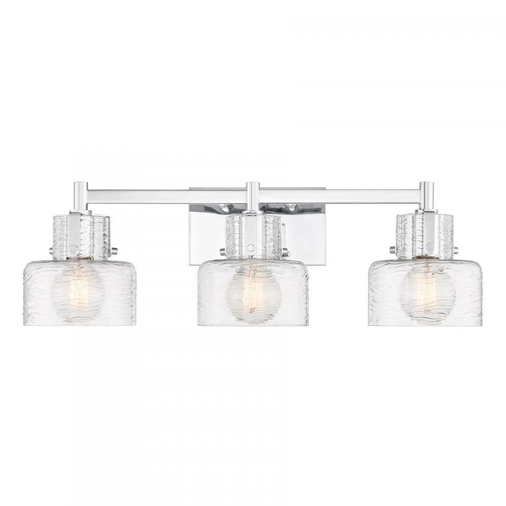 Savoy House Dover 3-Light Bathroom Vanity Light Chrome