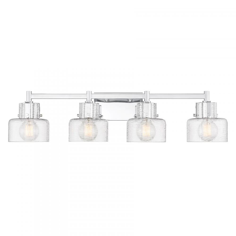 Savoy House Dover 4-Light Bathroom Vanity Light Chrome