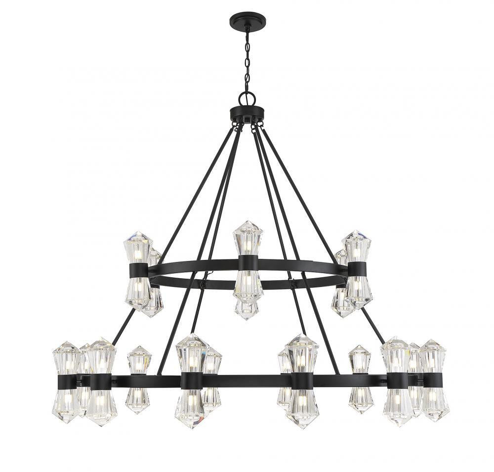 Savoy House Dryden 36-Light Chandelier Matte Black