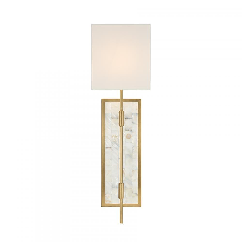 Savoy House Eastover 1-Light Wall Sconce Warm Brass