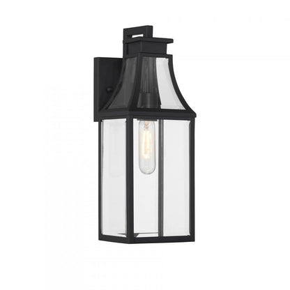 Savoy House Emery 1-Light Outdoor Wall Lantern Matte Black