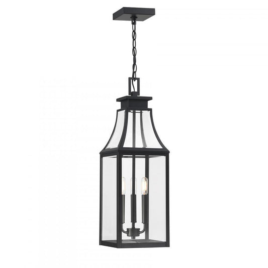 Savoy House Emery 3-Light Outdoor Hanging Lantern Matte Black