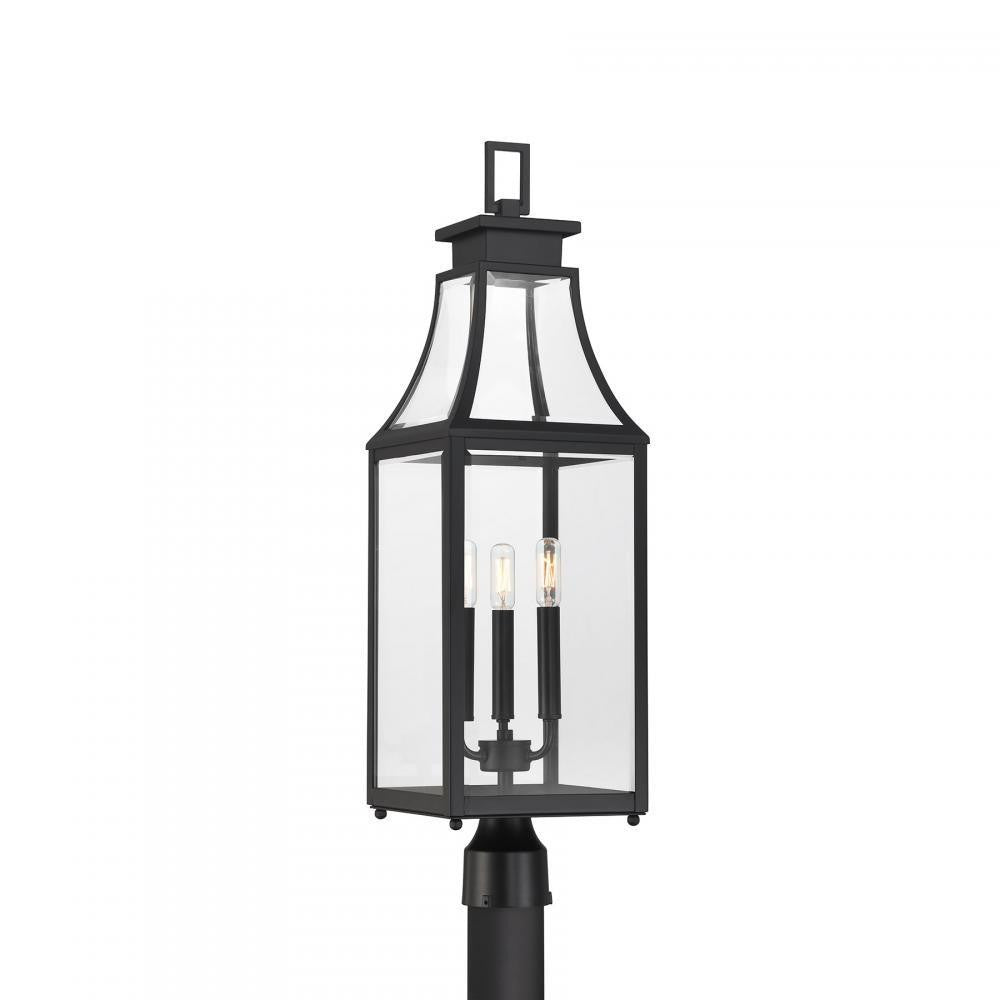 Savoy House Emery 3-Light Outdoor Post Lantern Matte Black