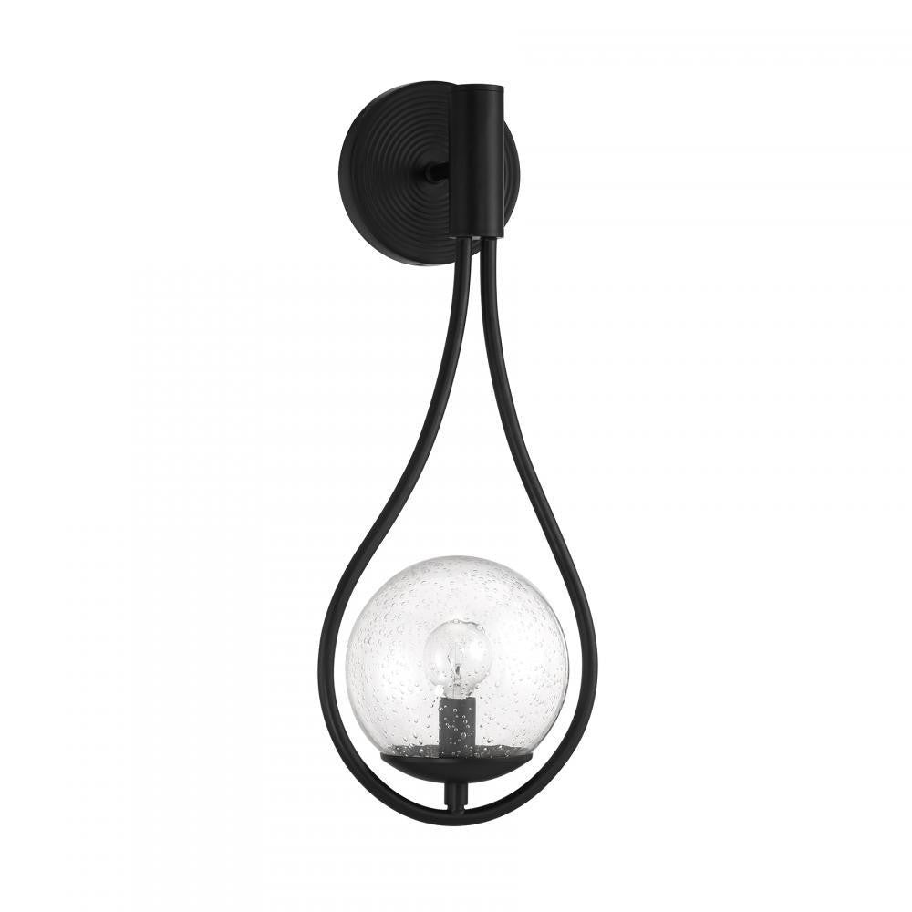Savoy House Encino 1-Light Wall Sconce in Matte Black, Savoy House 9-7193-1-89 ALYKG