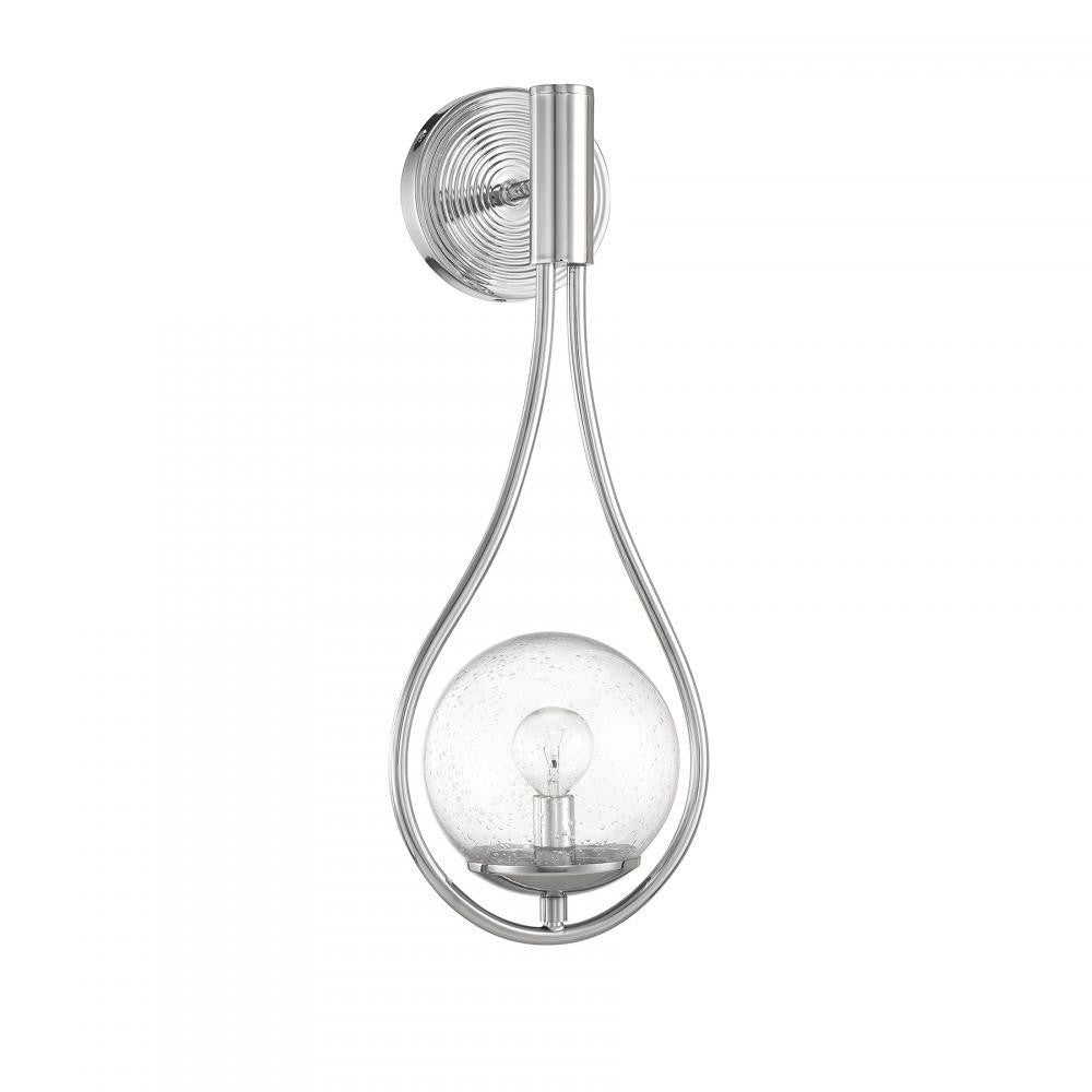 Savoy House Encino 1-Light Wall Sconce in Polished Chrome, Savoy House 9-7193-1-11 ALYKE