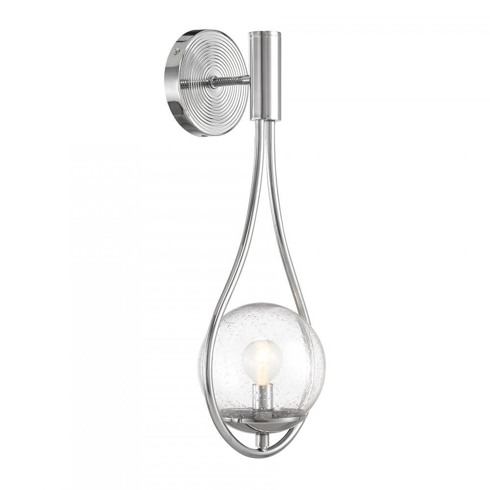 Savoy House Encino 1-Light Wall Sconce Polished Chrome