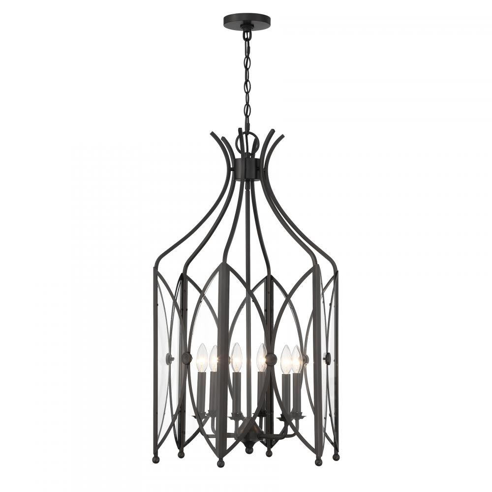 Savoy House Enclave 6-Light Pendant in Black Tourmaline, Savoy House 3-6802-6-188 ALXJV