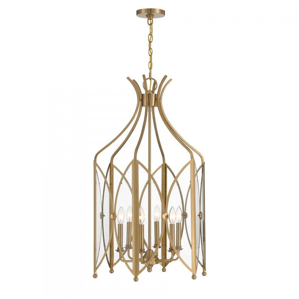 Savoy House Enclave 6-Light Pendant Black Tourmaline