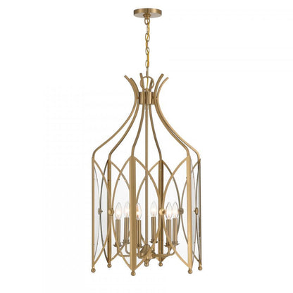 Savoy House Enclave 6-Light Pendant Black Tourmaline