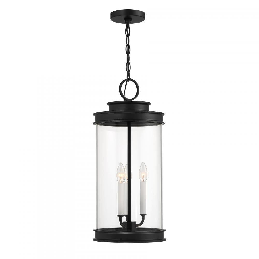 Savoy House Englewood 3-Light Outdoor Hanging Lantern Matte Black