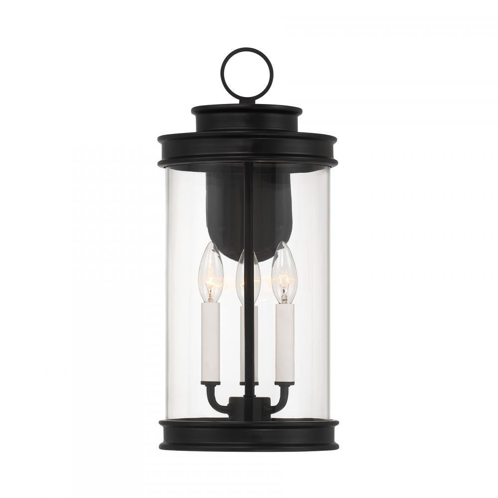 Savoy House Englewood 3-Light Outdoor Wall Lantern Matte Black