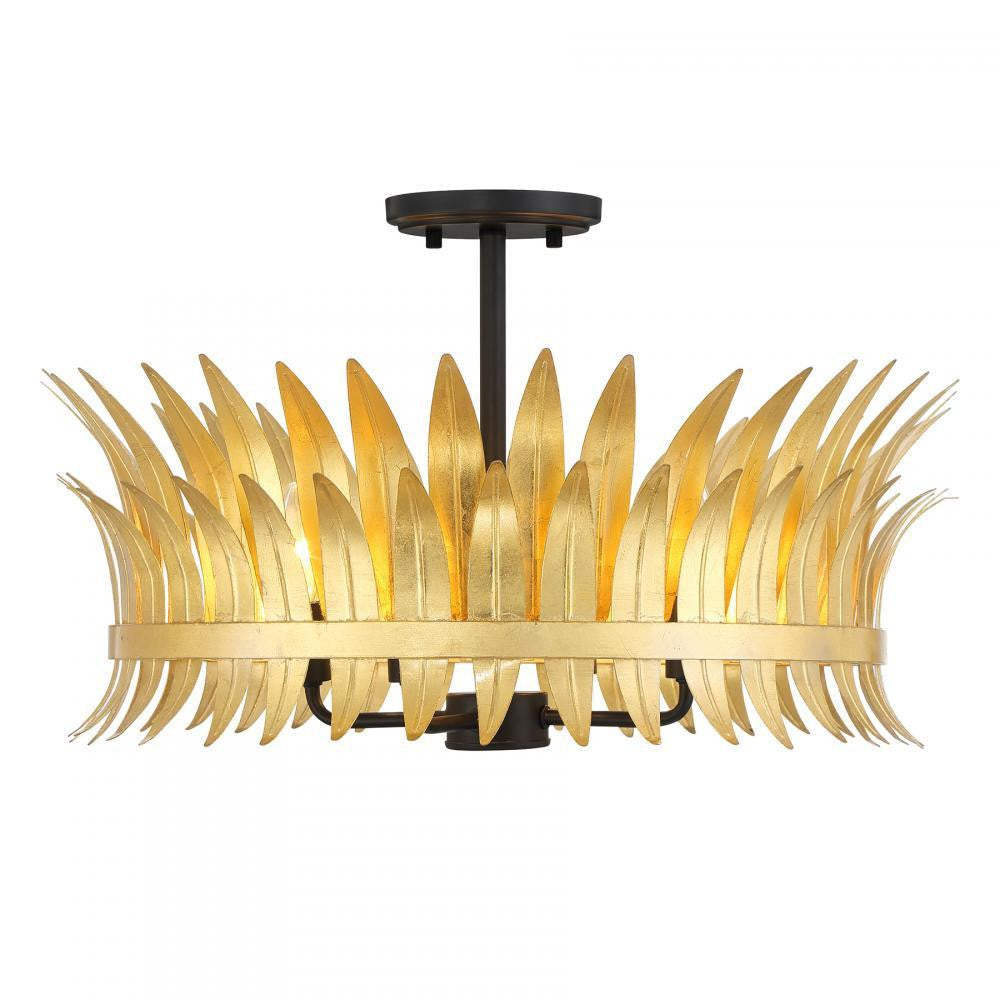 Savoy House Ensley 4-Light Ceiling Light in True Gold, Savoy House 6-7900-4-261 ALXKY