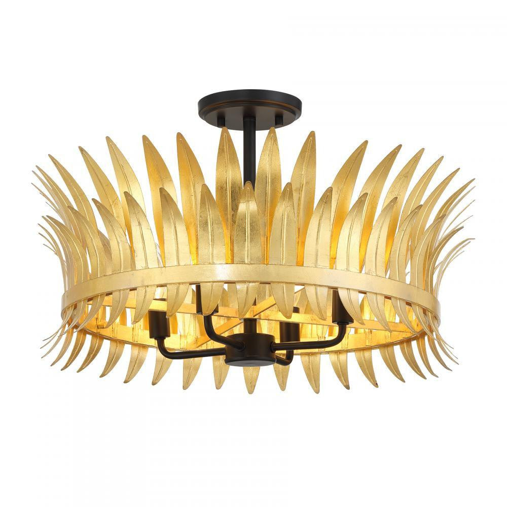 Savoy House Ensley 4-Light Ceiling Light True Gold