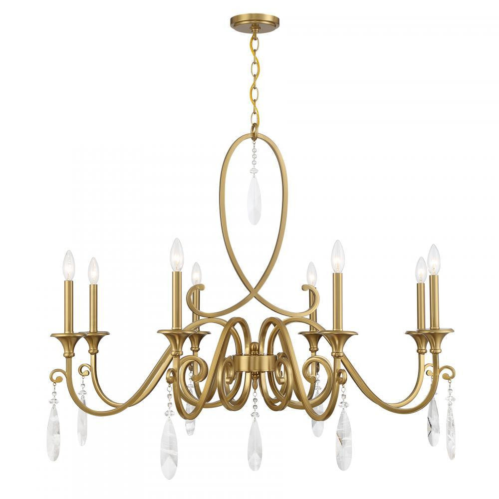 Savoy House Fairchild 8-Light Chandelier Warm Brass