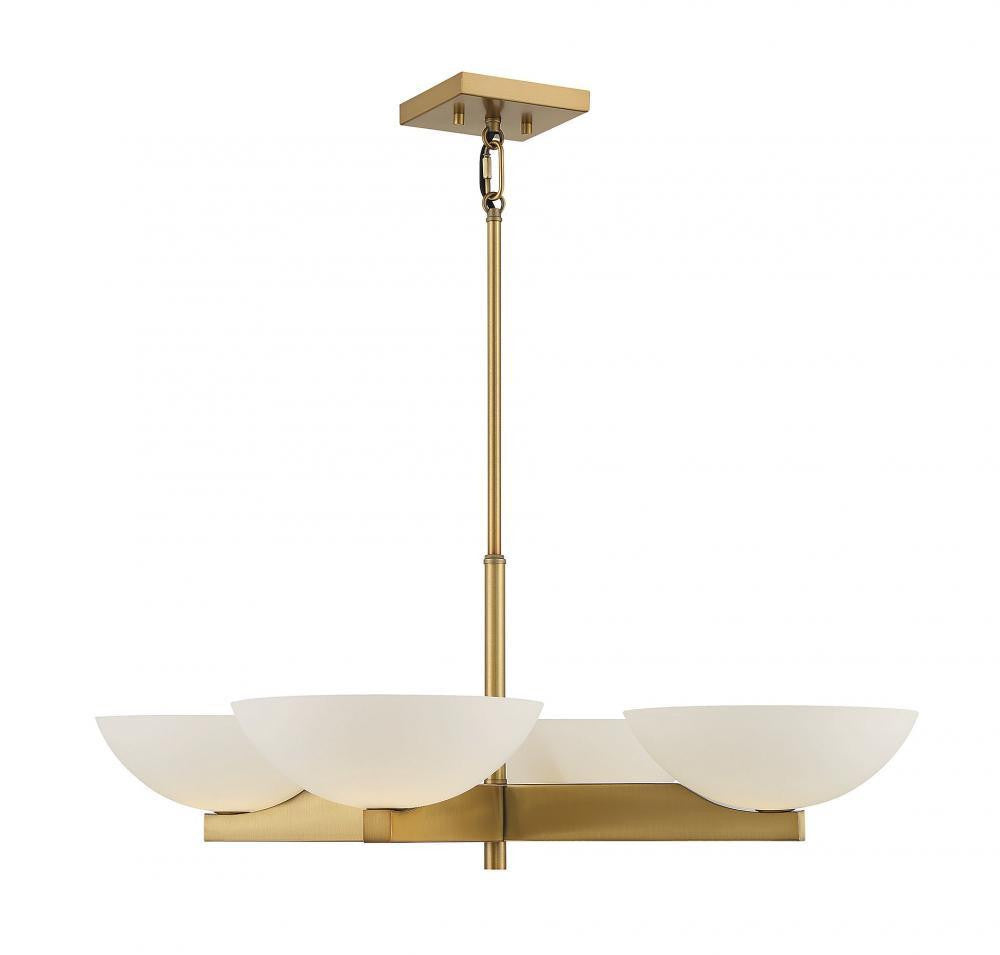 Savoy House Fallon 4-Light Chandelier Warm Brass