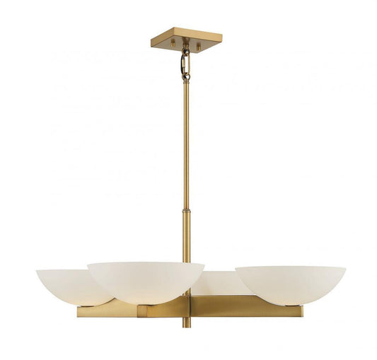 Savoy House Fallon 4-Light Chandelier Warm Brass