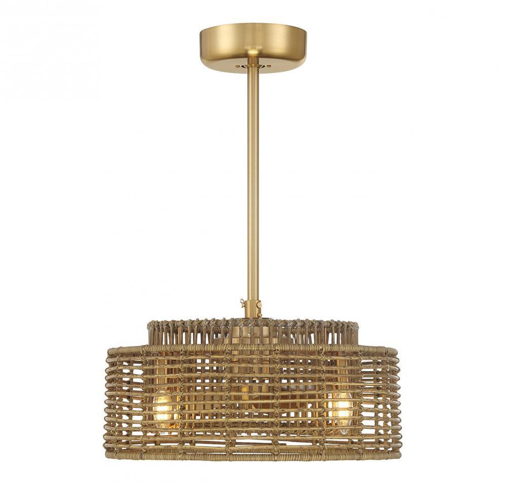 Savoy House Ferndale 4-Light Fan D'Lier Warm Brass