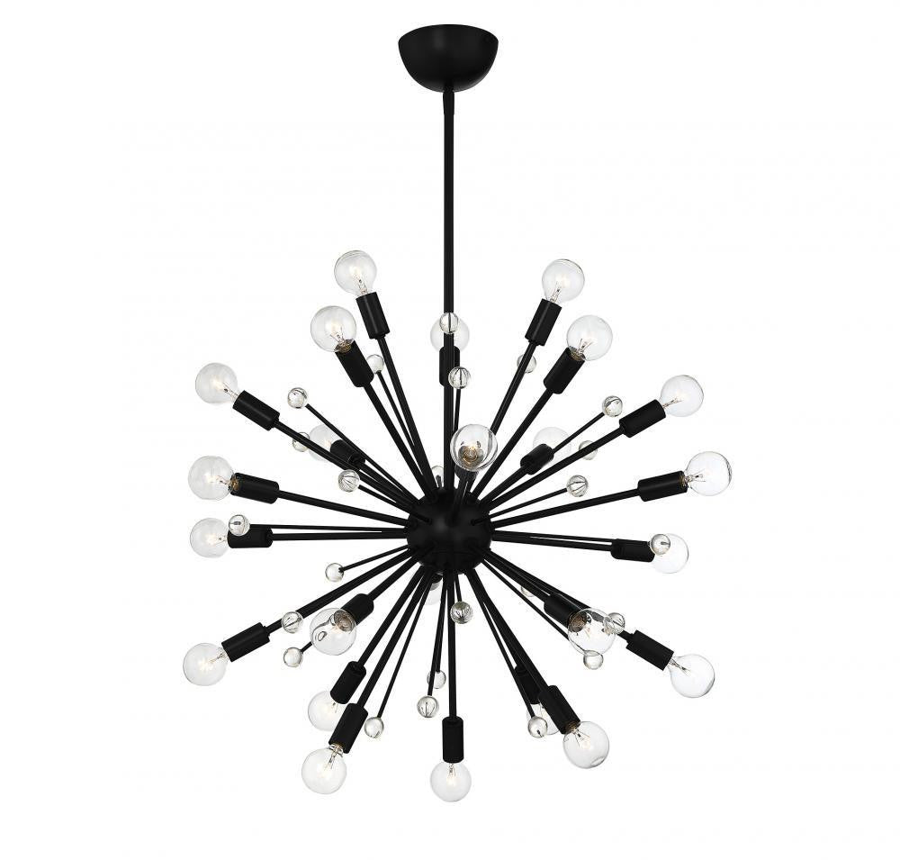 Savoy House Galea 24-Light Chandelier Matte Black