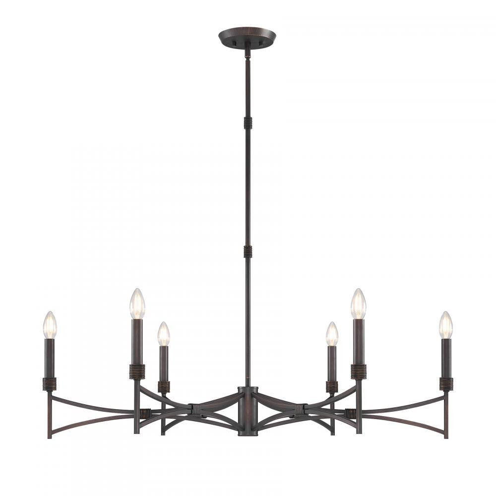 Savoy House Gardner 6-Light Chandelier Champagne Mist