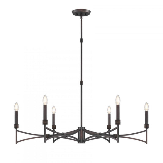 Savoy House Gardner 6-Light Chandelier Champagne Mist
