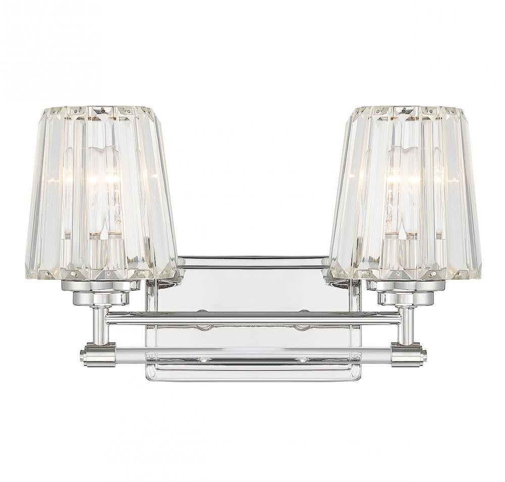 Savoy House Garnet 2-Light Bath Vanity Polished Nickel