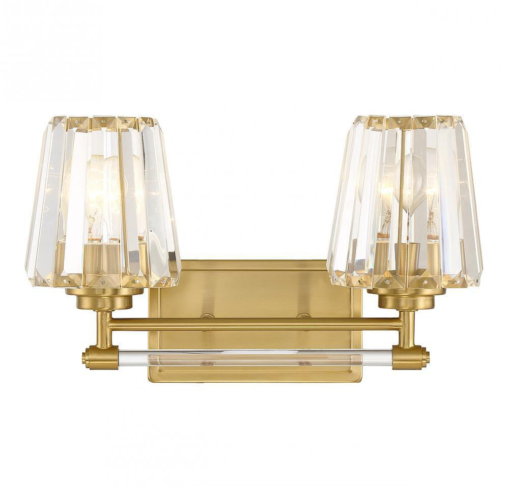 Savoy House Garnet 2-Light Bath Vanity Warm Brass