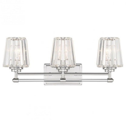 Savoy House Garnet 3-Light Bath Vanity Polished Nickel