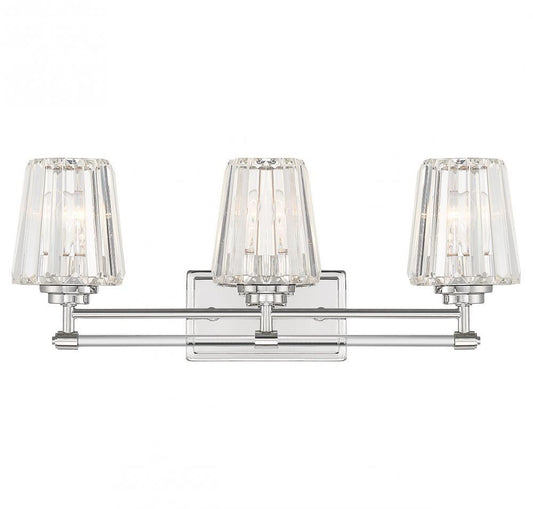 Savoy House Garnet 3-Light Bath Vanity Polished Nickel