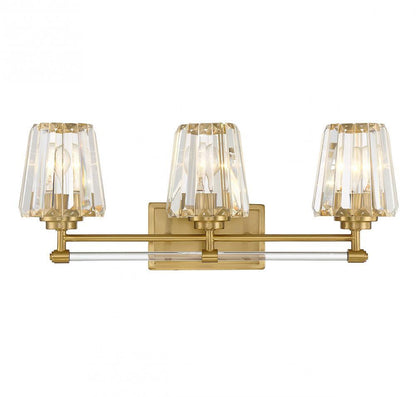 Savoy House Garnet 3-Light Bath Vanity Warm Brass