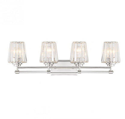 Savoy House Garnet 4-Light Bath Vanity Polished Nickel
