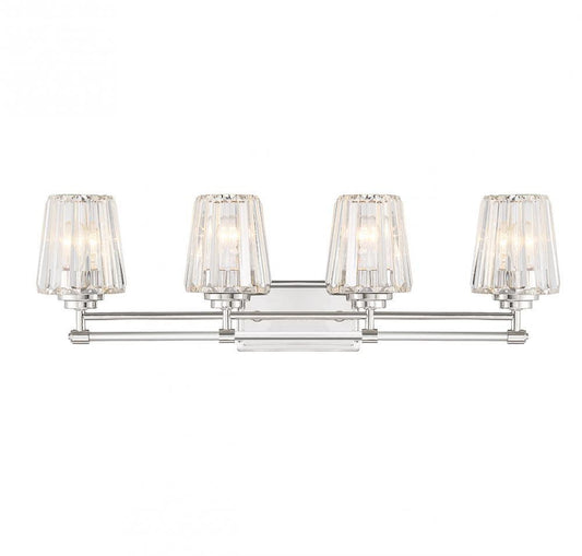 Savoy House Garnet 4-Light Bath Vanity Polished Nickel