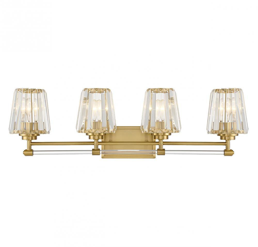 Savoy House Garnet 4-Light Bath Vanity Warm Brass