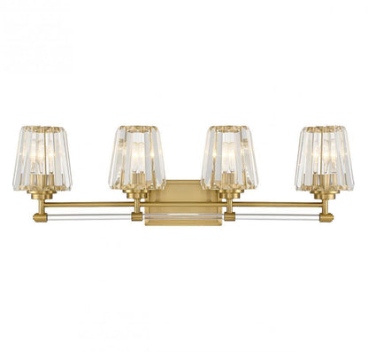Savoy House Garnet 4-Light Bath Vanity Warm Brass