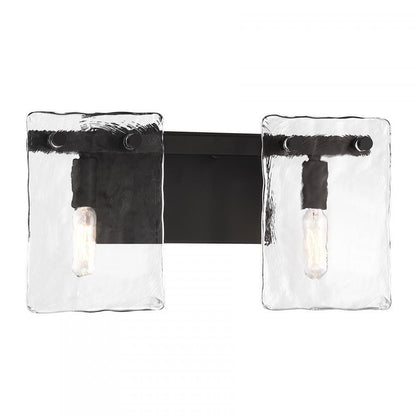 Savoy House Genry 2-Light Bathroom Vanity Light in Matte Black, Savoy House 8-8204-2-BK ALYJ7